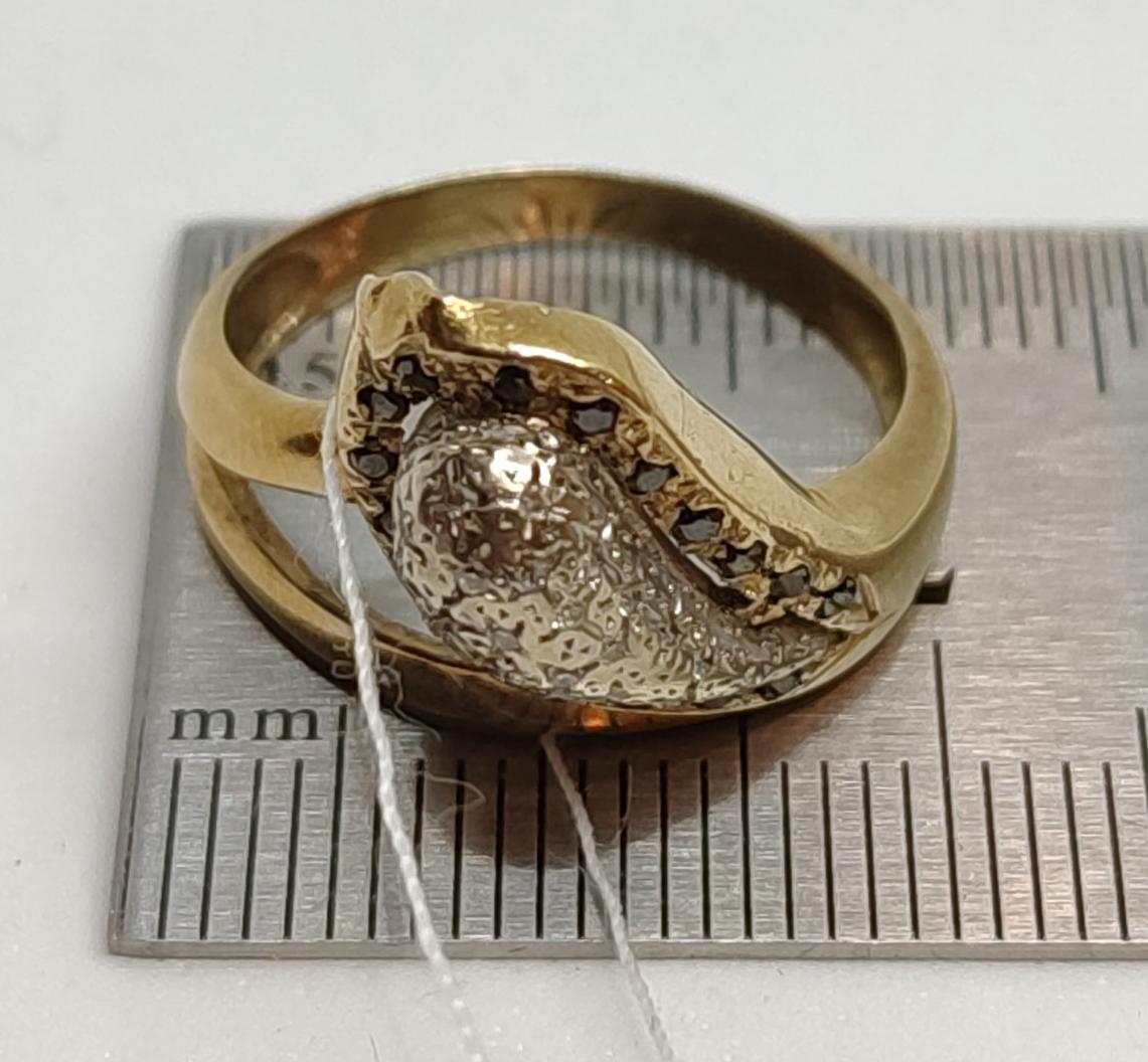 Кольцо из красного и белого золота с бриллиантом (-ми) (27416442) 6