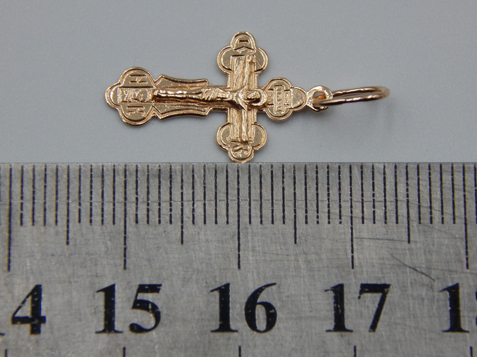Подвес-крест из красного золота (32431336)  2