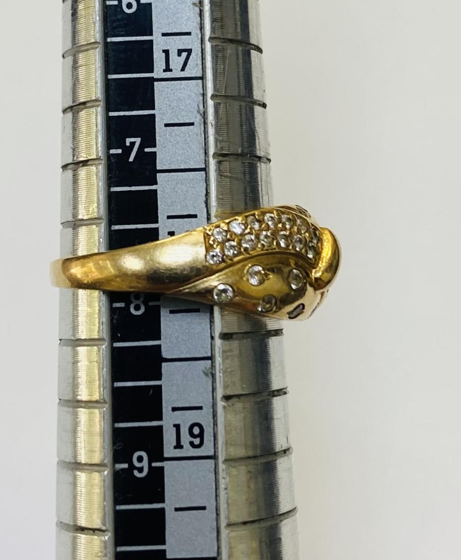 Кольцо из красного золота с цирконием (33794702) 1