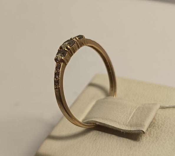 Кольцо из красного золота с цирконием (33779033) 1