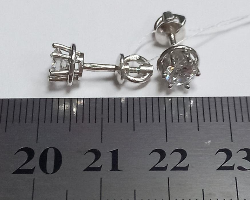 Серебряные серьги с цирконием (30510222) 3