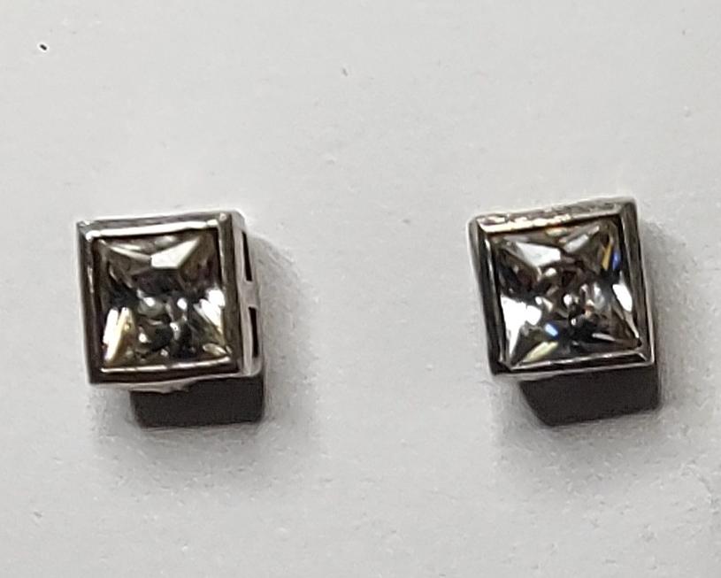 Серебряные серьги с цирконием (32751787) 0