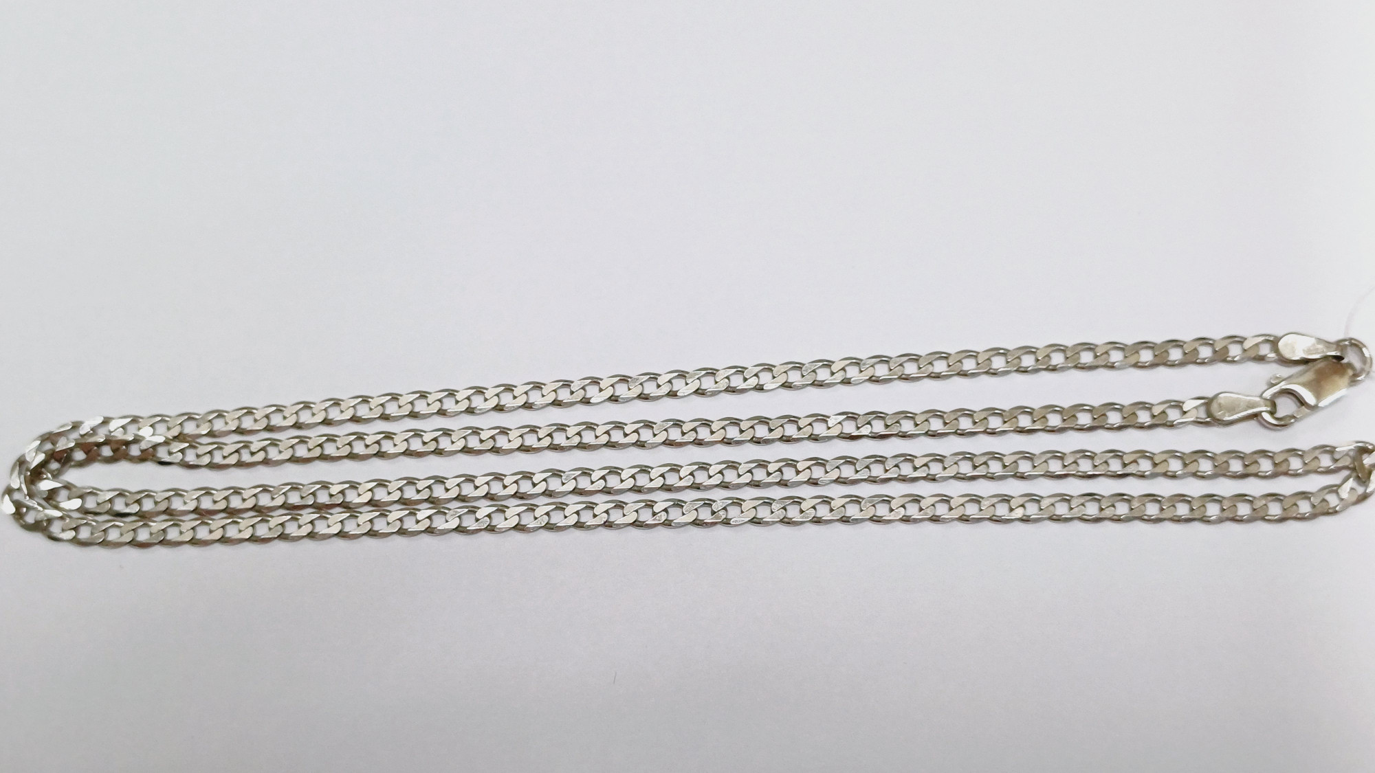 Серебряная цепь с плетением панцирное (33746089) 1