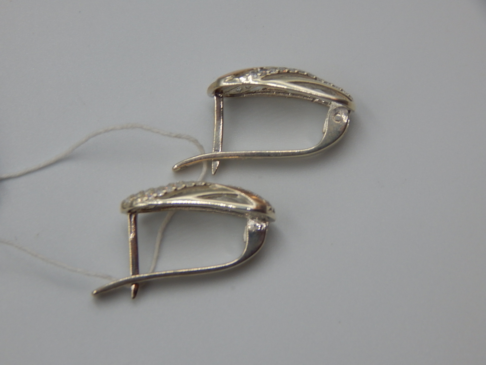 Серебряные серьги с позолотой и цирконием (31615898) 3