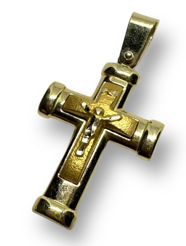Подвес-крест из желтого золота (29971825) 0