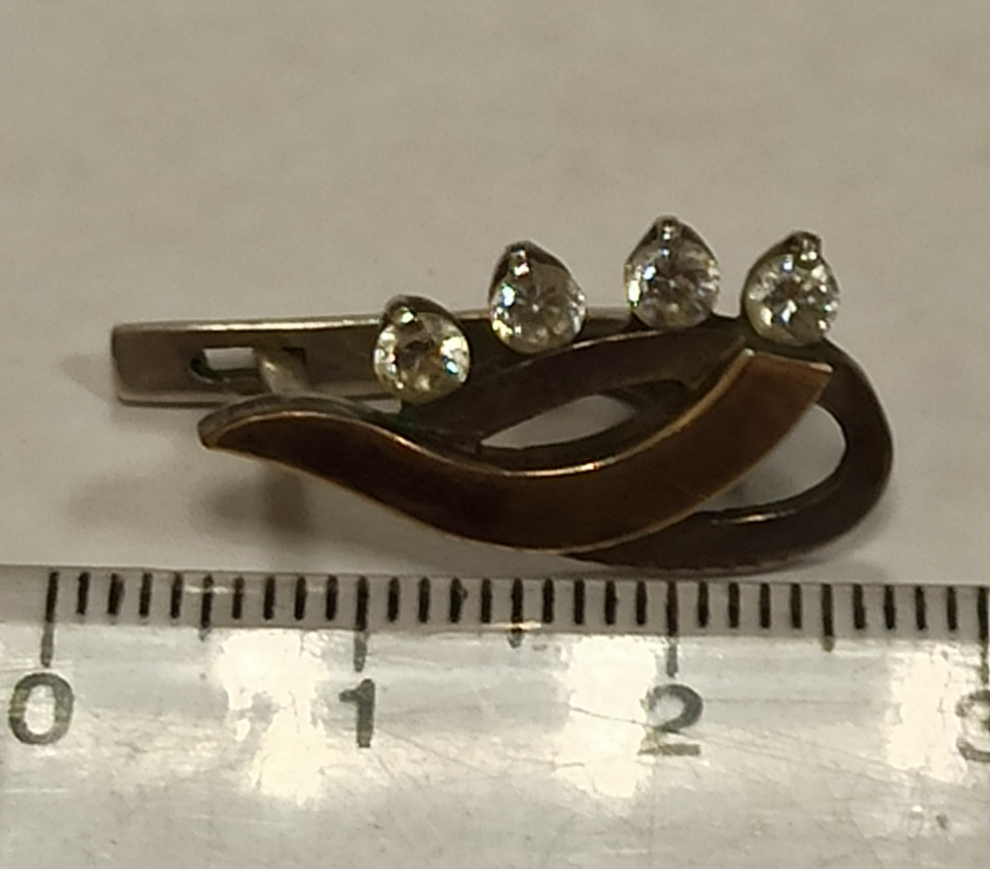 Срібні сережки із золотою вставкою та цирконієм (33756966) 2