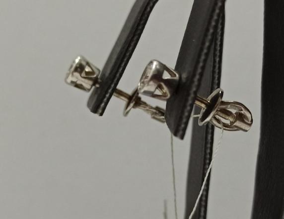 Серебряные серьги с цирконием (30514873) 1