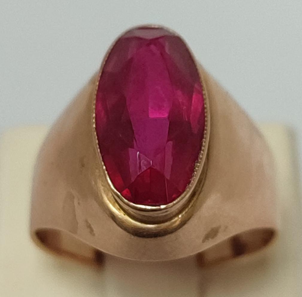 Кольцо из красного золота с рубином (33168370) 0