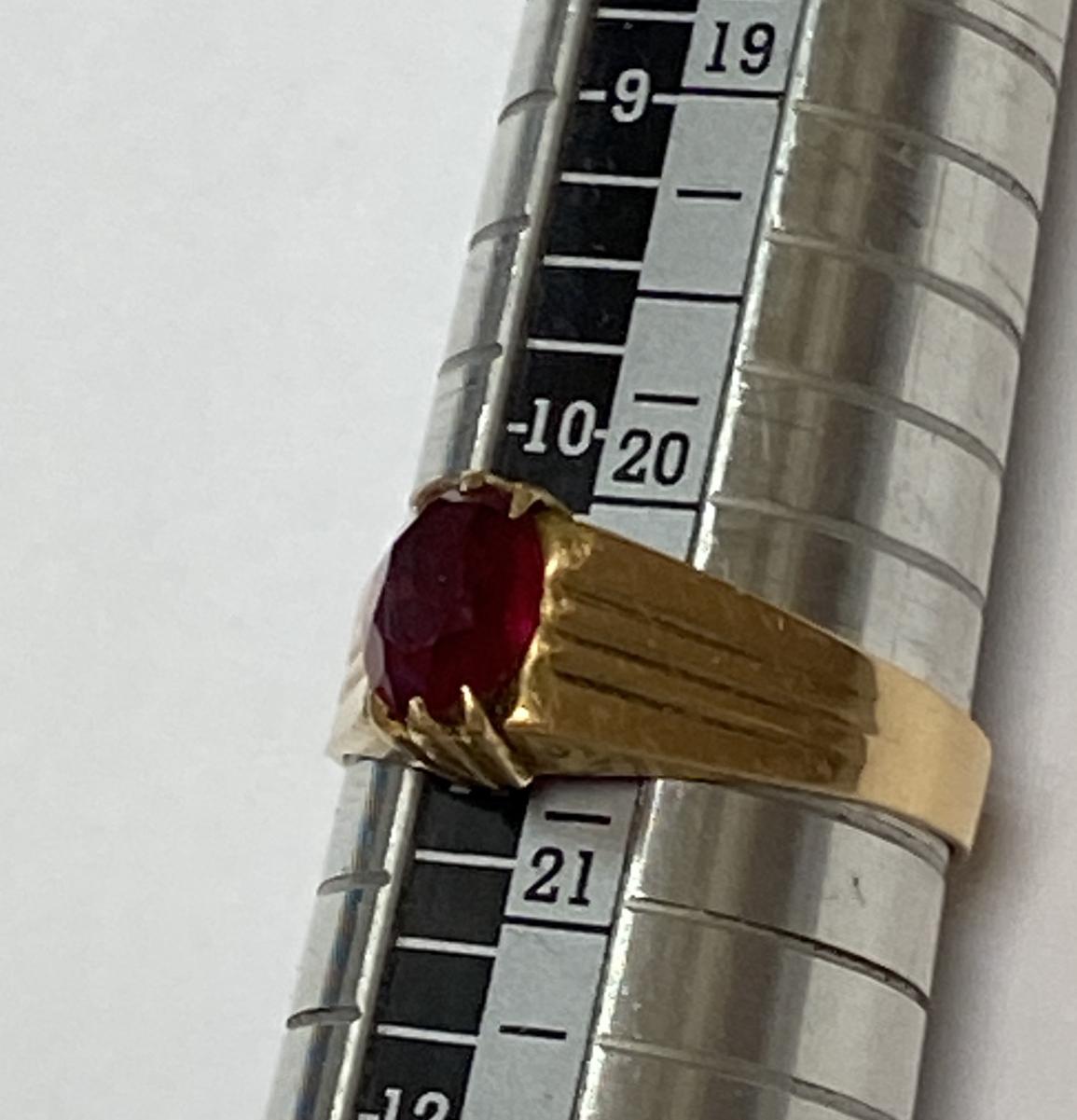 Каблучка з червоного золота з рубіном (33726884) 2