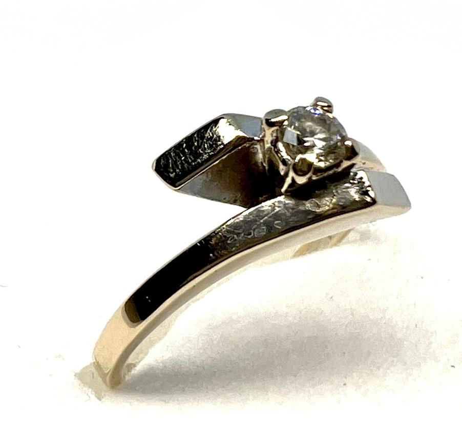 Кольцо из белого золота с бриллиантом (-ми) (29999377) 2