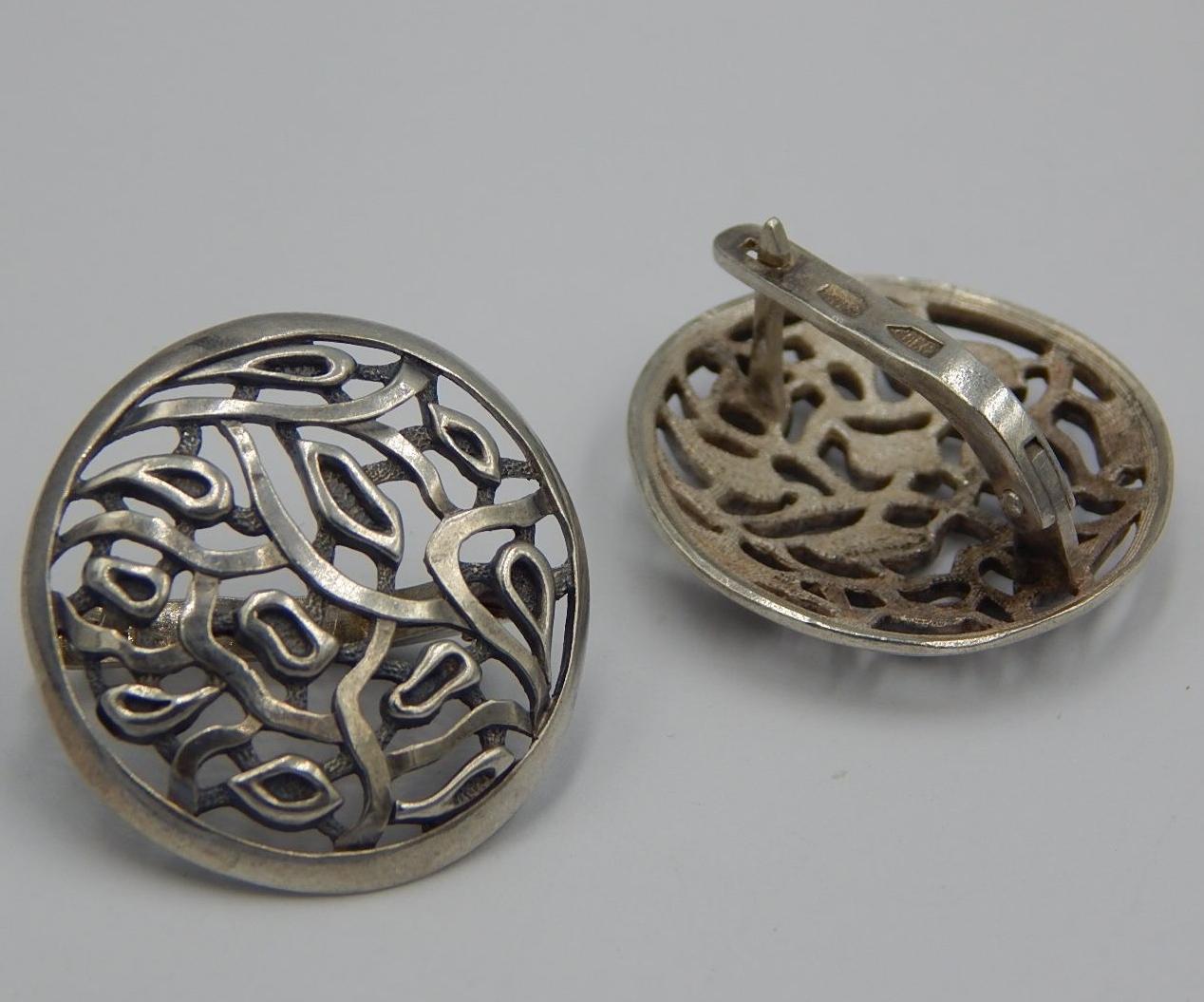 Серебряный набор - серьги, кольцо и кулон (33003468) 2