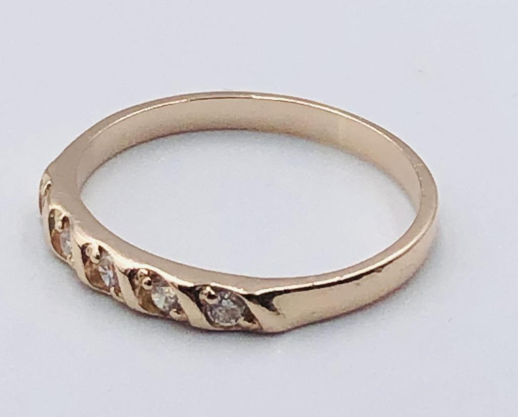 Кольцо из красного золота с цирконием (33792981)  1