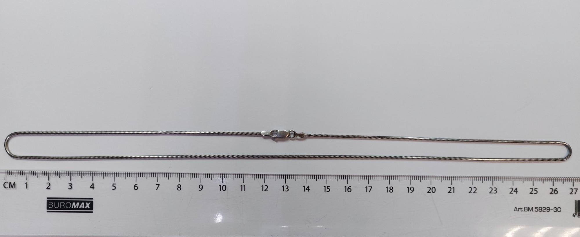 Серебряная цепь с плетением Снейк (33738952) 1