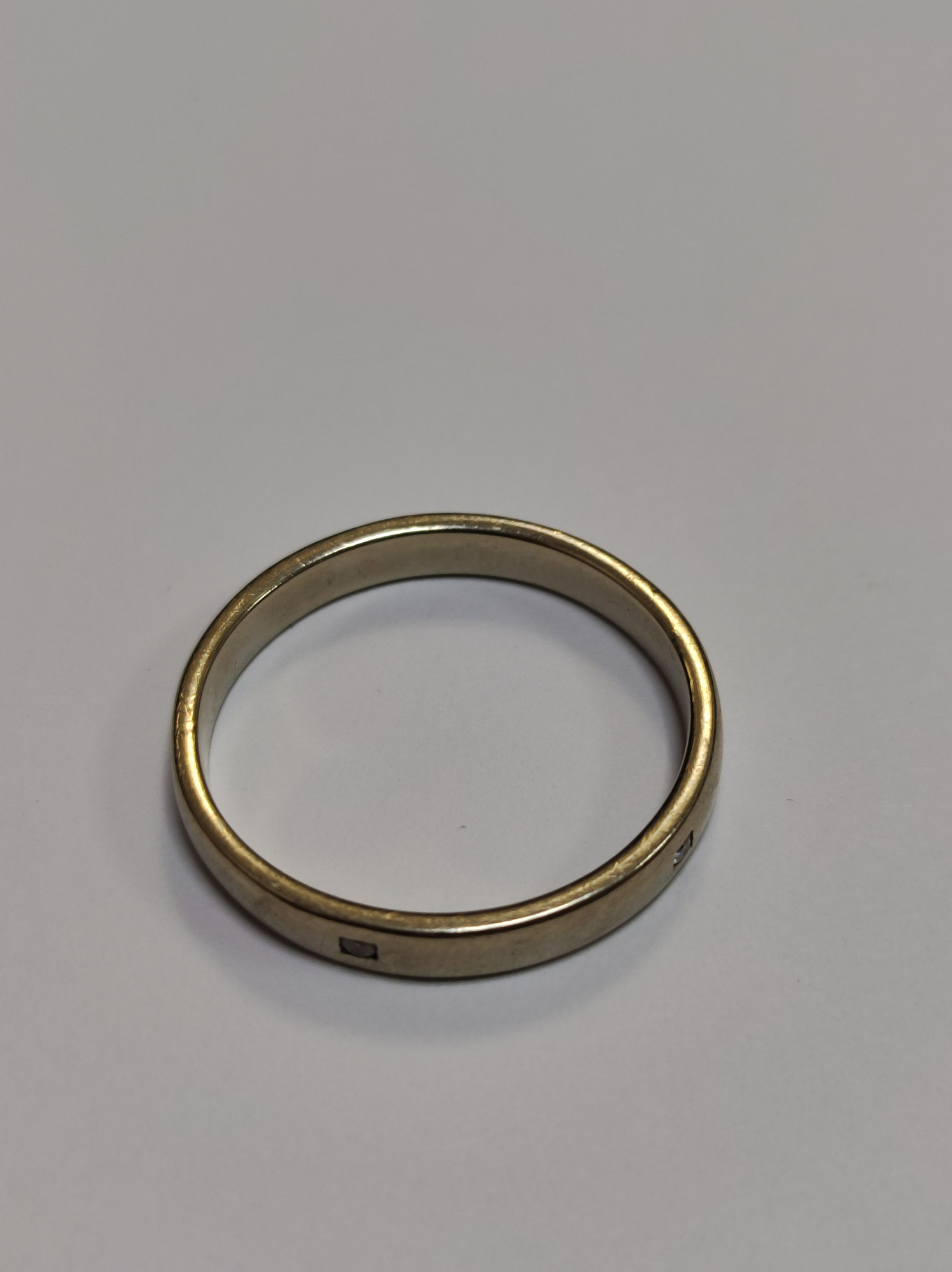 Обручальное кольцо из белого золота с бриллиантом (-ми) (33797467)  4