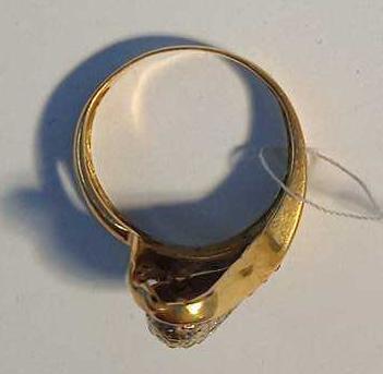 Кольцо из красного и белого золота с бриллиантом (-ми) (27416442) 3