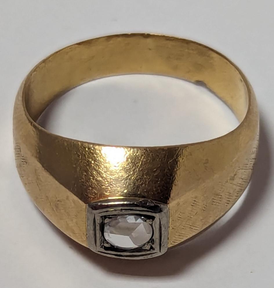 Кольцо из красного золота с бриллиантом (-ми) (33109837) 1