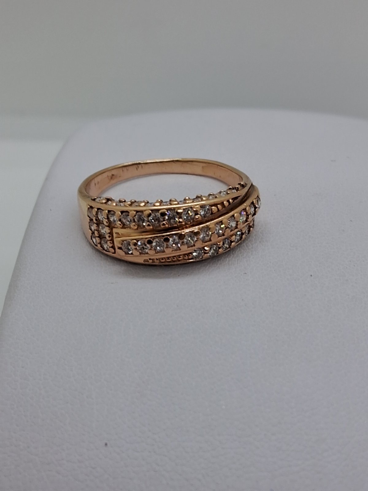Кольцо из красного золота с цирконием (33822196) 7