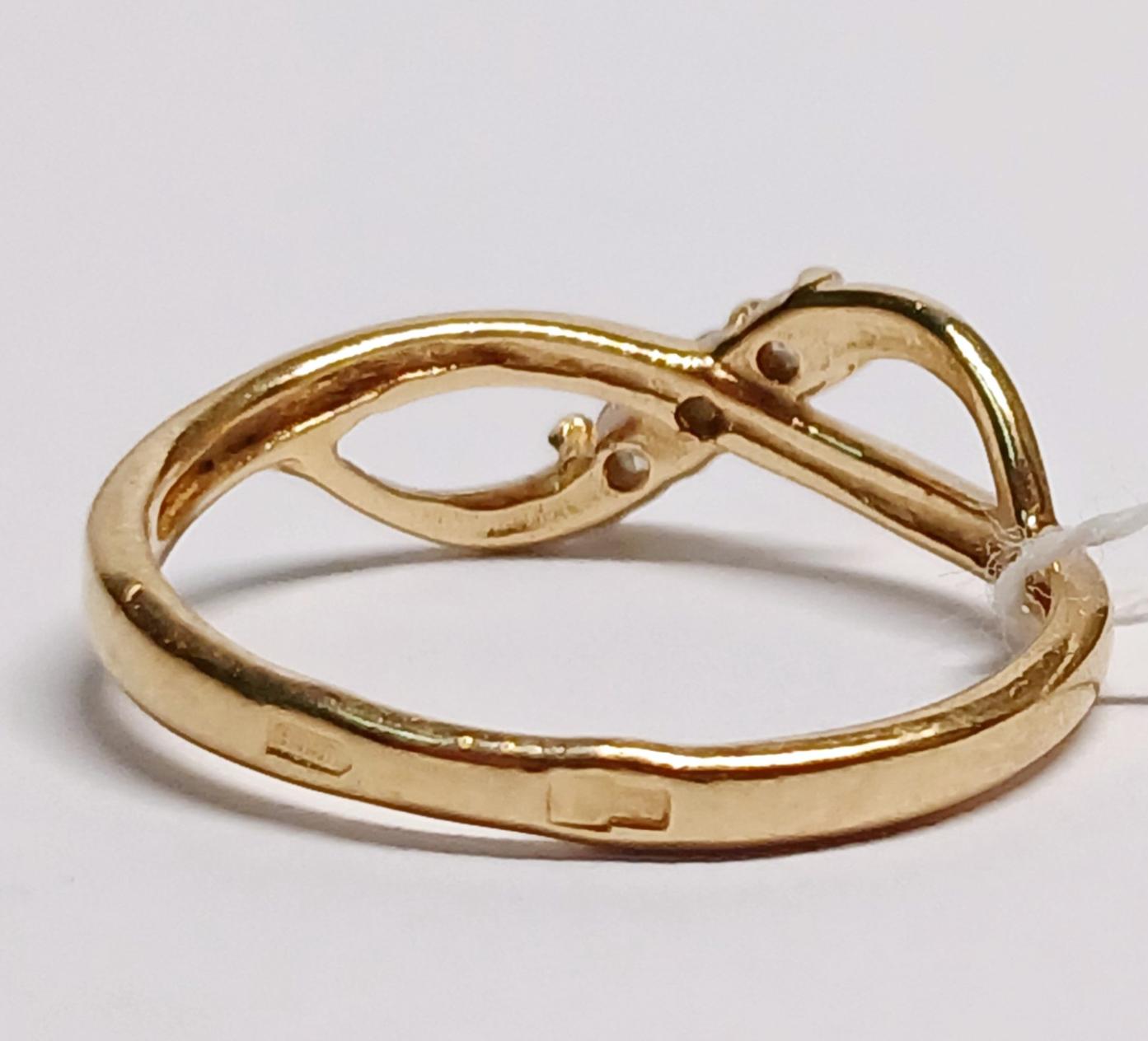 Кольцо из красного золота с цирконием (33104231) 2