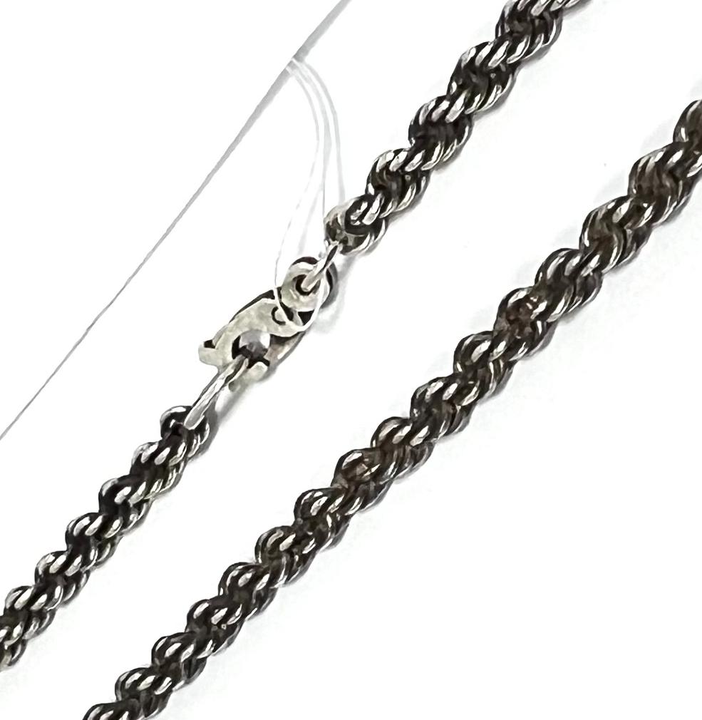 Серебряная цепь с плетением Веревочка (33761658) 0
