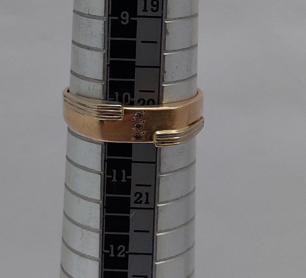 Перстень з червоного та білого золота з цирконієм (32778941) 1