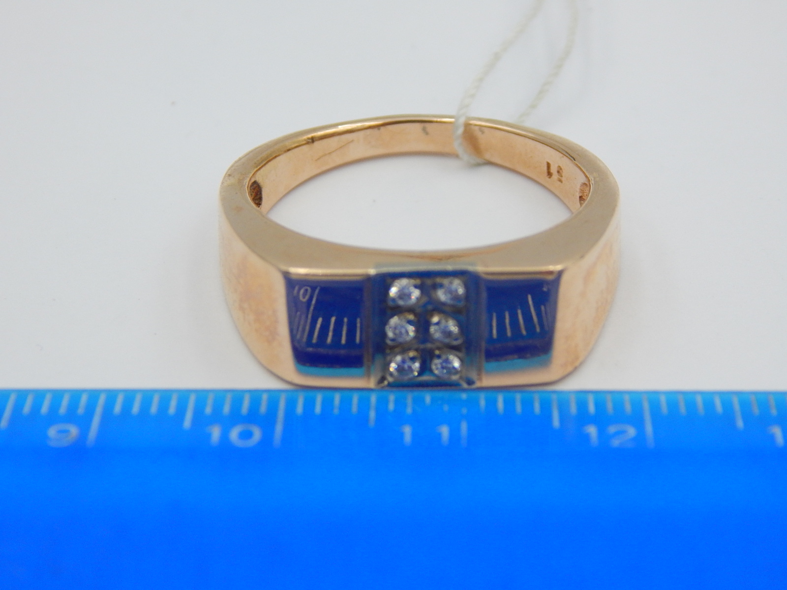 Перстень из красного и белого золота с бриллиантом (-ми) (31200454) 4