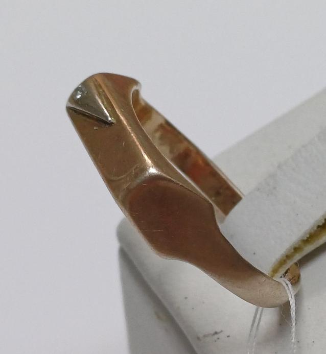 Перстень из красного и желтого золота с бриллиантом (-ми) (32291619) 1