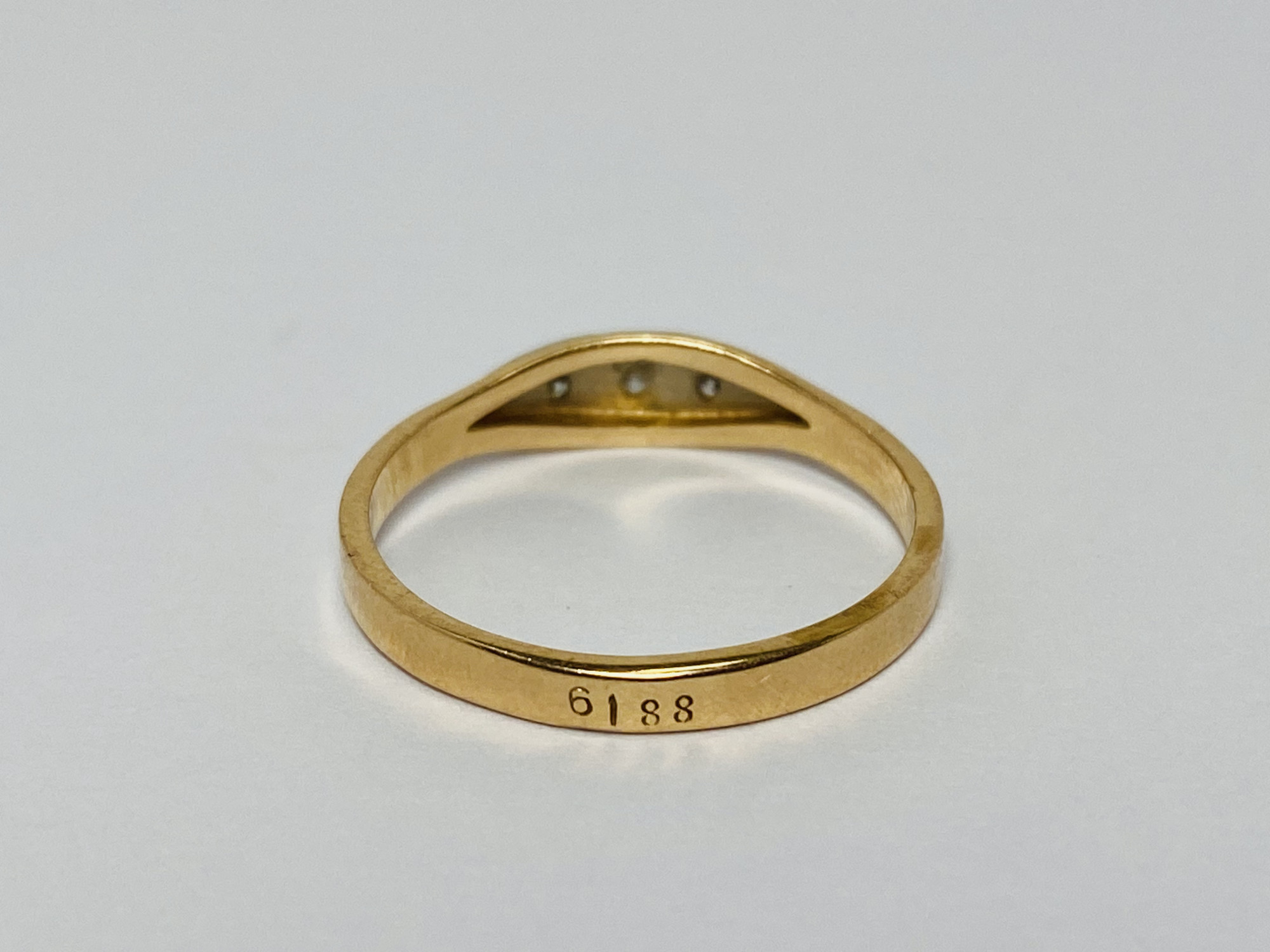 Кольцо из красного и белого золота с бриллиантом (-ми) (33799573) 2