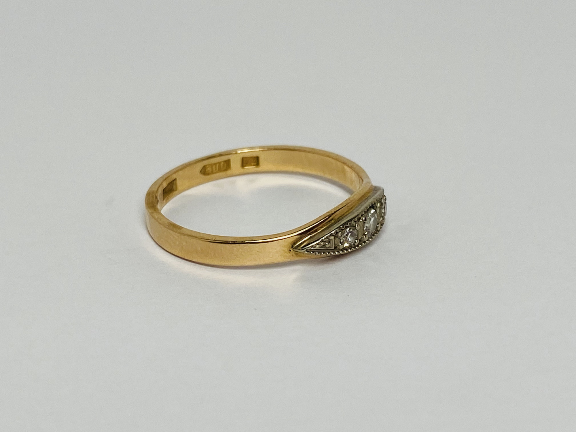 Кольцо из красного и белого золота с бриллиантом (-ми) (33799573) 3