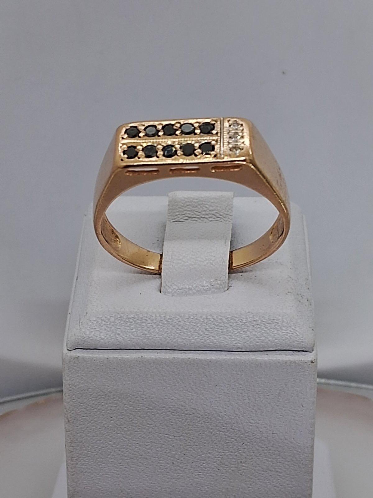 Перстень з червоного золота з цирконієм (33779644) 1