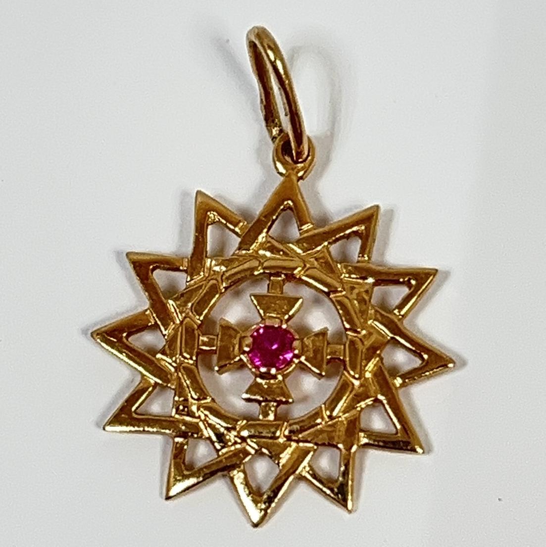 Кулон из красного золота с цирконием (33811326) 0