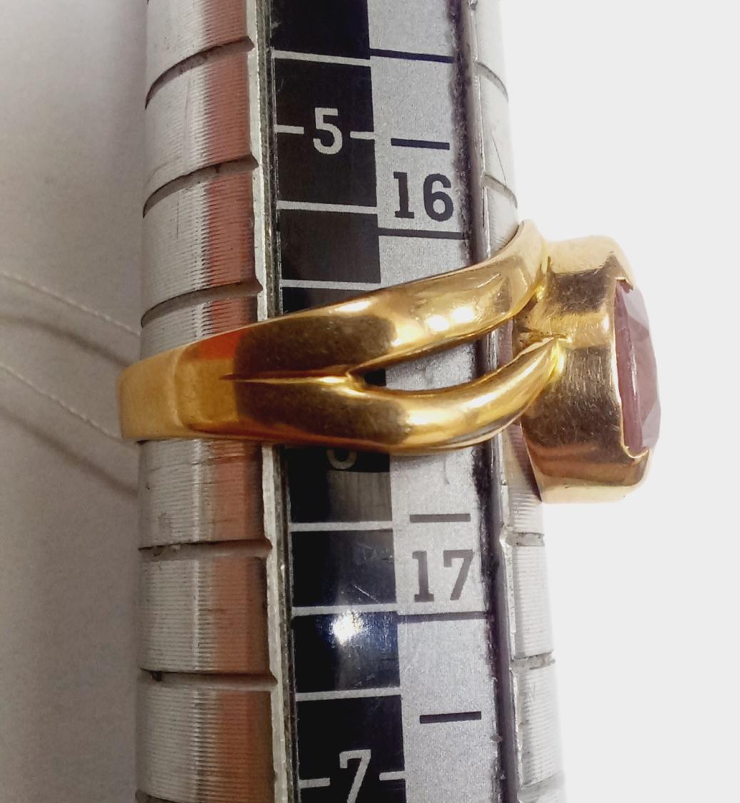 Кольцо из красного золота с цирконием (33190301) 4