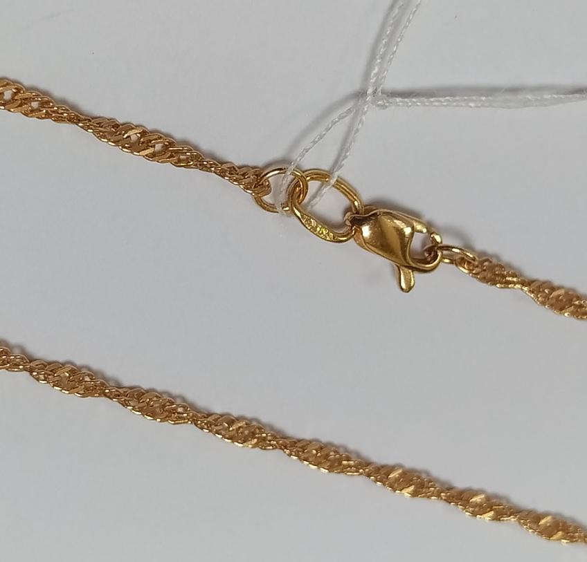 Цепь из красного золота с плетением Сингапур (33095913) 0