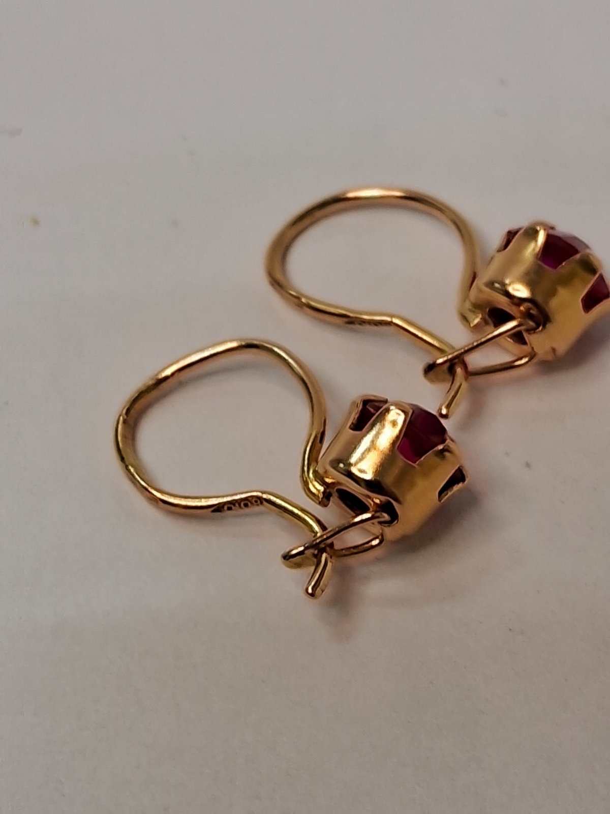 Серьги из красного золота с корундом (31246595)  10