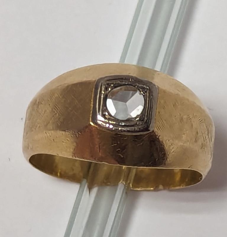 Кольцо из красного золота с бриллиантом (-ми) (33109837) 0
