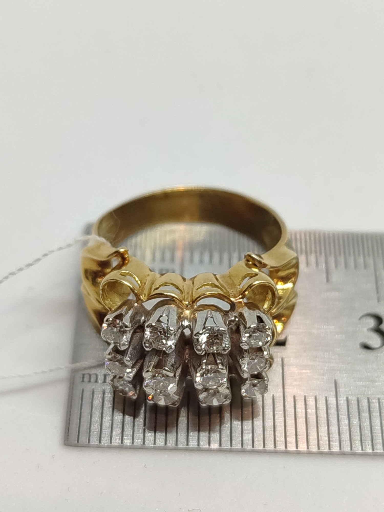 Кольцо из красного и белого золота с бриллиантом (-ми) (27417683) 8