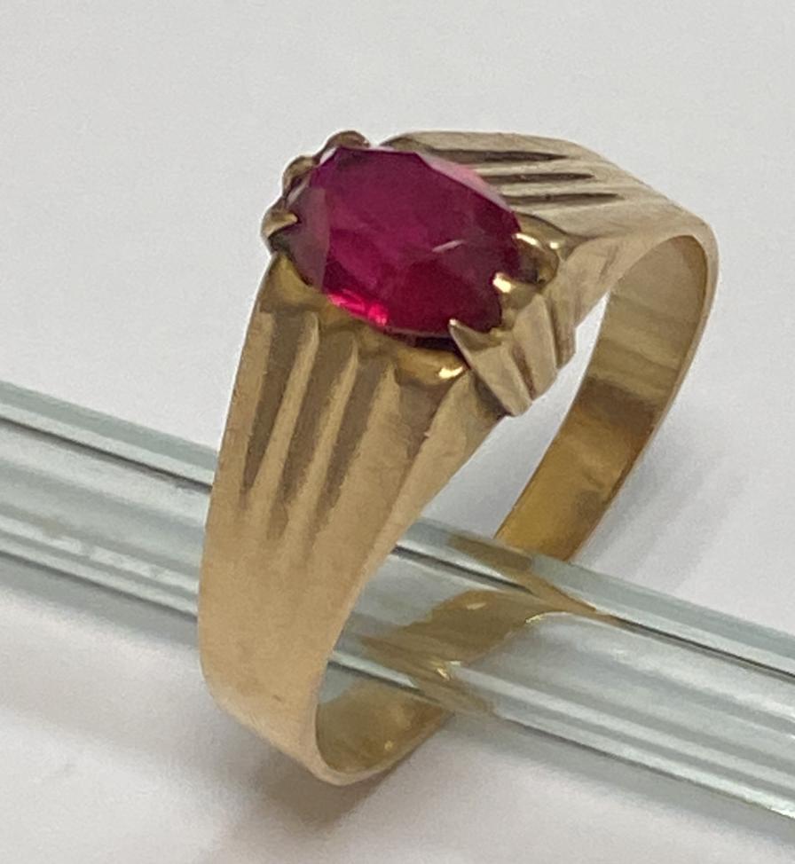 Кольцо из красного золота с рубином (33726884)  0