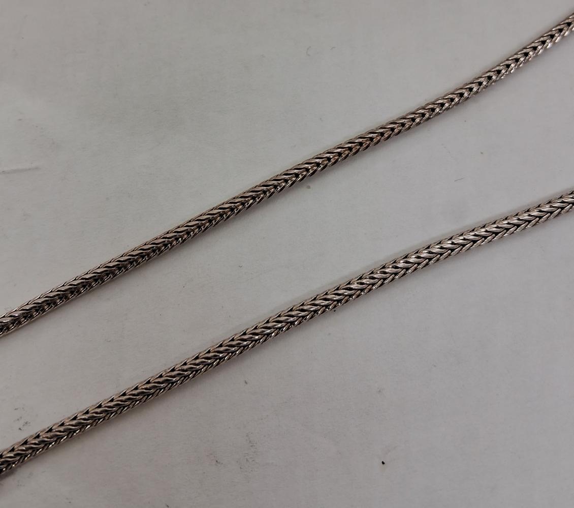 Серебряная цепь с плетением Колосок (32721444) 1