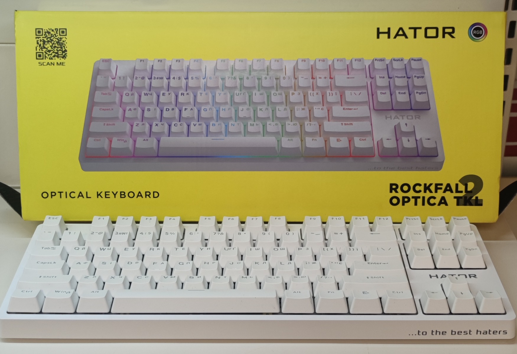 Клавиатура Hator Rockfall 2 TKL Optica White HTK-731 0