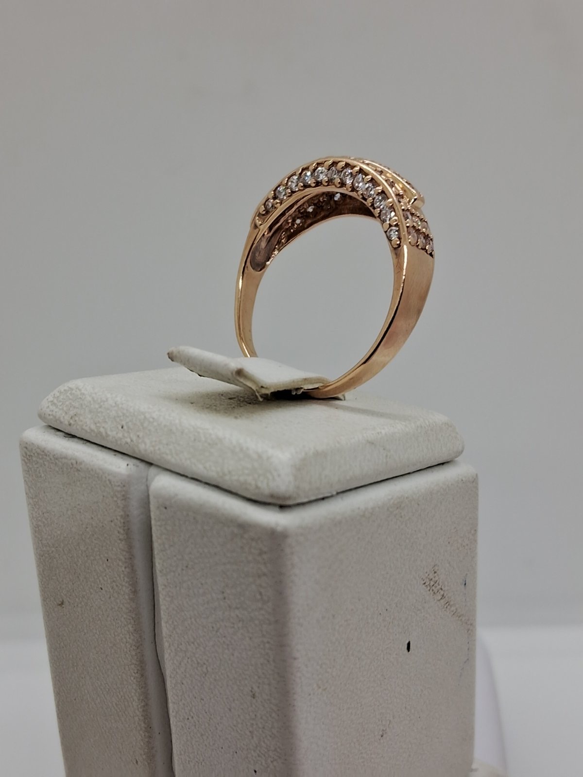 Кольцо из красного золота с цирконием (33822196) 4