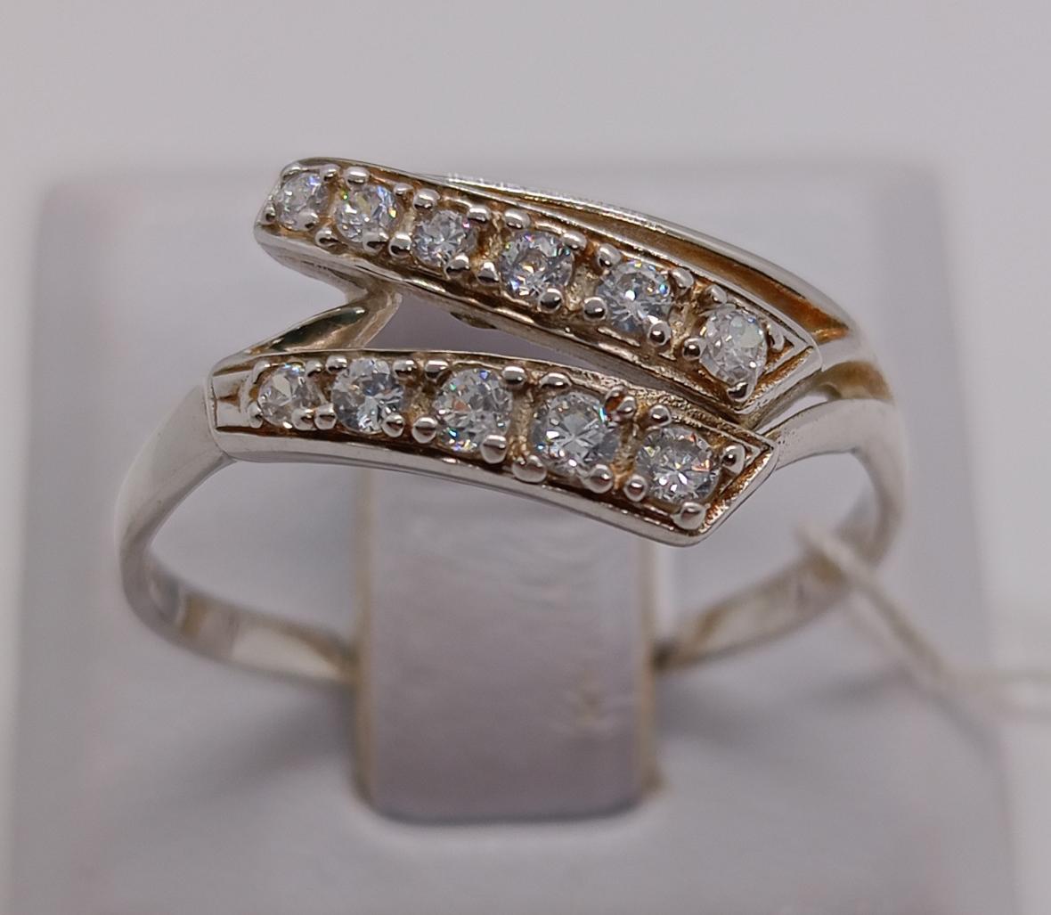 Серебряное кольцо с цирконием (33778066) 0
