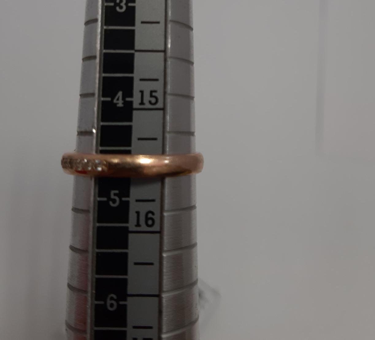 Кольцо из красного золота с цирконием (33826237) 1