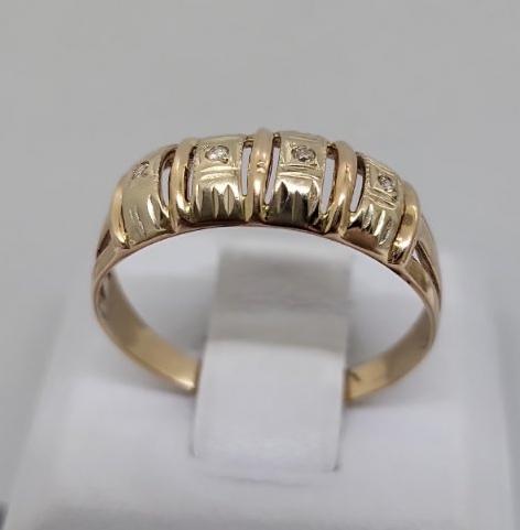 Кольцо из красного и белого золота с бриллиантом (-ми) (33773535) 0
