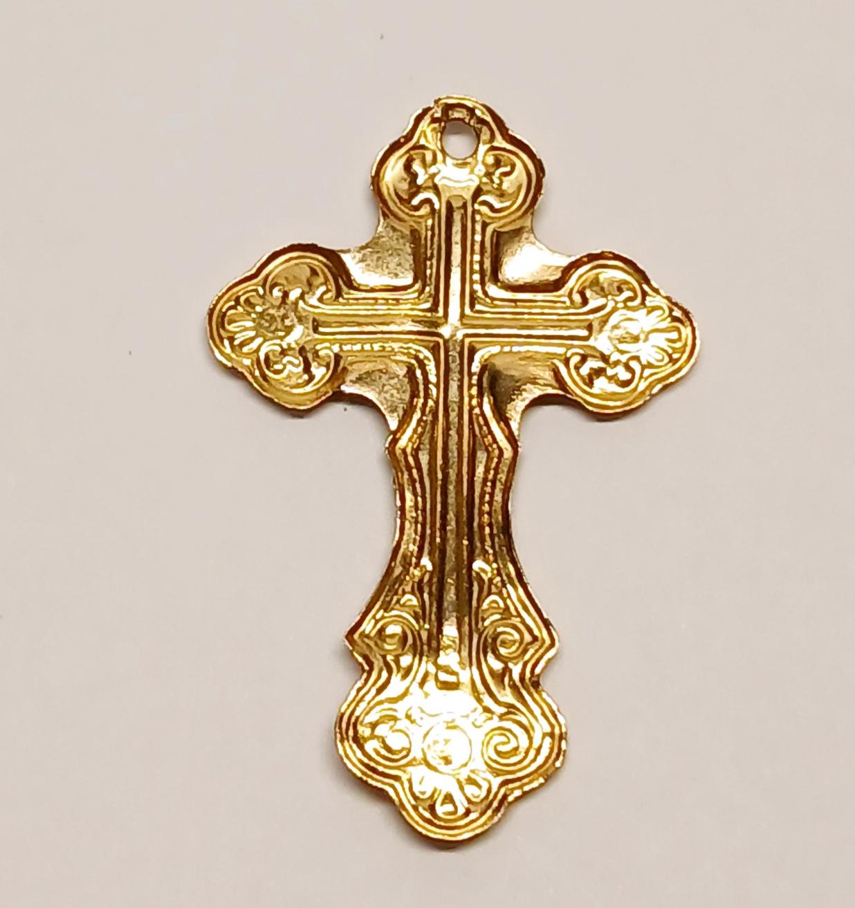 Подвес-крест из красного и белого золота (33293066) 1
