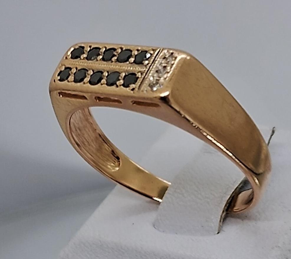 Перстень з червоного золота з цирконієм (33779644) 3