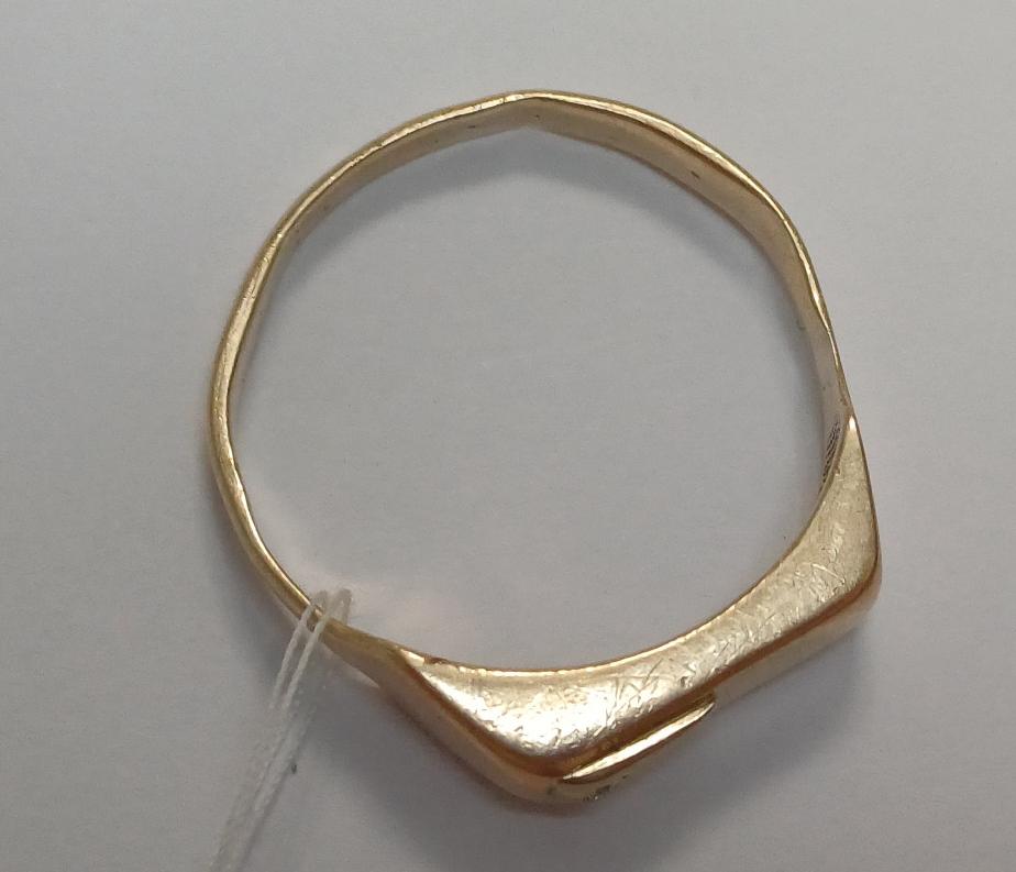 Перстень з червоного і жовтого золота з діамантом (32291619) 3
