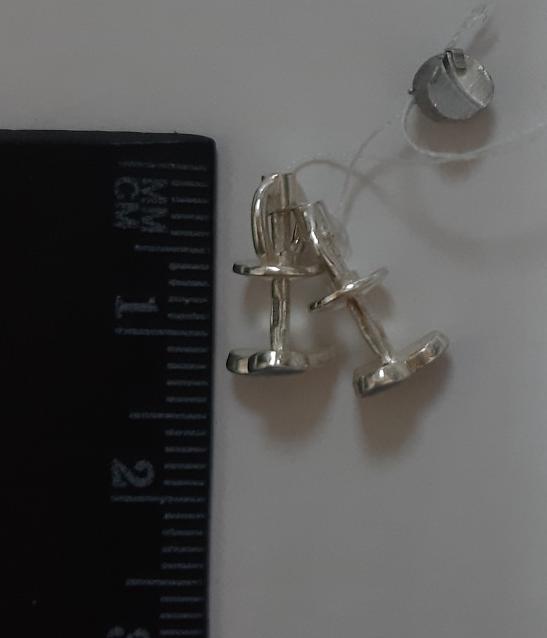 Срібні сережки з емаллю (29248584) 3