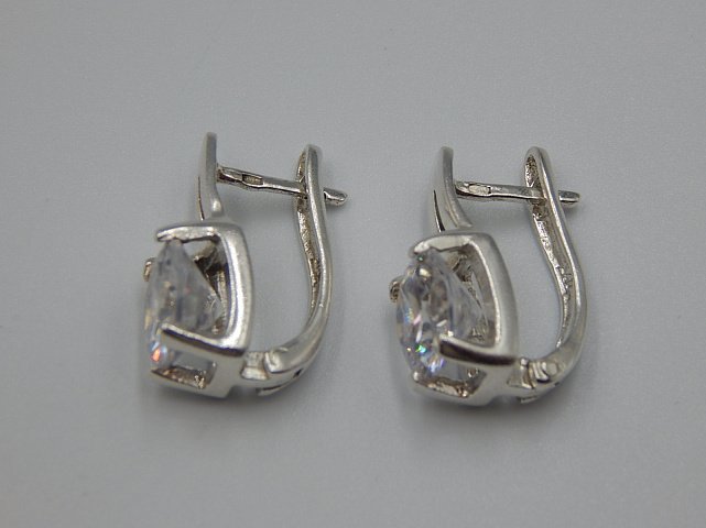 Серебряные серьги с цирконием (32315935) 2