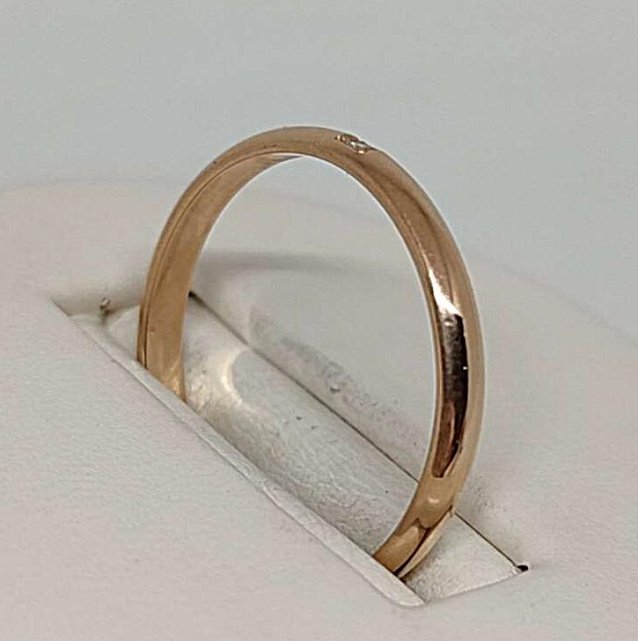Обручальное кольцо из красного золота с бриллиантом (-ми) (31625988) 1