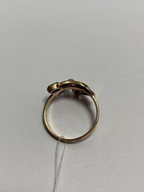 Кольцо из красного и желтого золота с цирконием (33796562)  4
