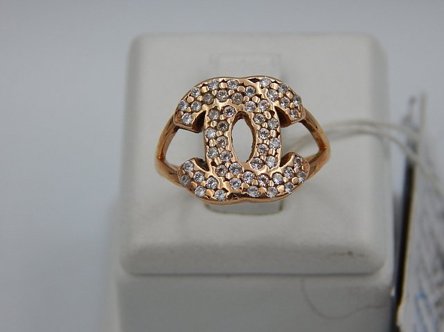 Кольцо из красного золота с цирконием (33682872) 0